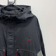 00s Black and Grey Nike Reversible Jacket Men's XL