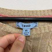 Beige Izod Cable Knit Jumper Women's XL