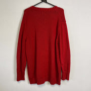 Red Lauren Ralph Lauren V-Neck Knitwear Sweater Womens XXXL