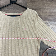 Beige Izod Cable Knit Jumper Women's XL