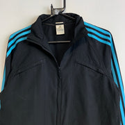 00s Black and Blue Adidas Windbreaker Women's Large