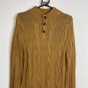 Brown Chaps Button Up Knitwear Sweater Mens Large