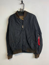 Black Alpha Industry Bomber Jacket Women's Large