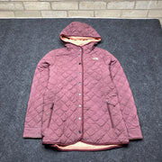 Pink North face quilted Jacket Women's Large