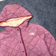 Pink North face quilted Jacket Women's Large