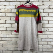 Multicolour Mohair Knit Dress Women's Medium