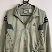 Vintage 90s Khaki Green Adidas Track Jacket Men's Small