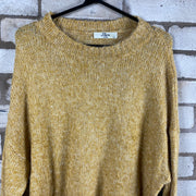 Yellow Mohair Knit Sweater Men's Large