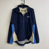 Navy and Blue Asics Windbreaker Men's Medium