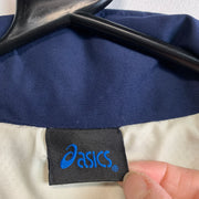 Navy and Blue Asics Windbreaker Men's Medium