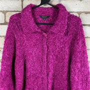 Pink Knitwear Sweater Jacket Women's Large