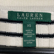 White Black Striped Lauren Ralph Lauren Knit Jumper Sweater  Womens XS