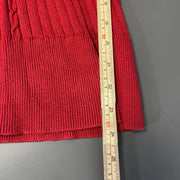 Red V-Neck Tommy Hilfiger Knitwear Sweater Womens Medium