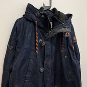 Navy SuperDry Parka Raincoat Women's XL