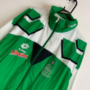 Vintage Green and White Lotto Windbreaker Men's XL