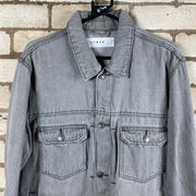 Grey Topman Denim Jacket Men's Medium