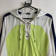 00s Green and White Nike Windbreaker Women's Small