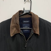 Black Nautica Harrington Jacket Men's Large