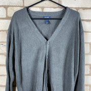 Grey Dockers Cardigan Jumper Men's Medium