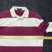 Red/White Ralph Lauren Lon Sleeve Polo Top Men's Medium