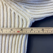 Cream L.L Bean Full Zip Knit Jumper Sweater Medium