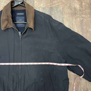 Black Nautica Harrington Jacket Men's Large