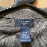 Grey Dockers Cardigan Jumper Men's Medium