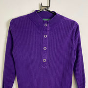 Purple Button Up Lauren Ralph Lauren Knitwear Sweater Womens Medium