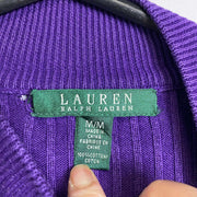 Purple Button Up Lauren Ralph Lauren Knitwear Sweater Womens Medium