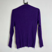 Purple Button Up Lauren Ralph Lauren Knitwear Sweater Womens Medium