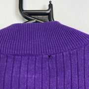 Purple Button Up Lauren Ralph Lauren Knitwear Sweater Womens Medium