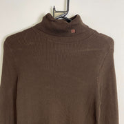 Brown Turtle Neck Lauren Ralph Lauren Knitwear Sweater Womens Medium