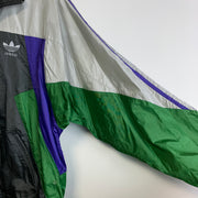 Vintage 90s Grey Green Purple Adidas Windbreaker Men's Large