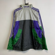 Vintage 90s Grey Green Purple Adidas Windbreaker Men's Large