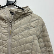 Khaki North Face Long Puffer Jacket Women's Small