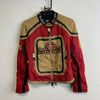 Beige and Red Biker Jacket Women's Small