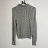 Grey Cable Knit Turtle Neck Tommy Hilfiger Sweater Womens Small