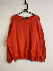 Vintage Orange Polo Ralph Lauren Sweatshirt Men's Large