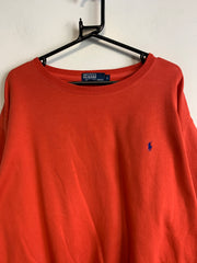 Vintage Orange Polo Ralph Lauren Sweatshirt Men's Large