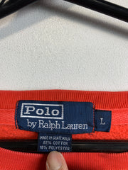 Vintage Orange Polo Ralph Lauren Sweatshirt Men's Large