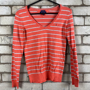 Peach and White Tommy Hilfiger Jumper Women's XS