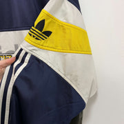 Vintage 90s Navy and Yellow Adidas Track Jacket Men's Large