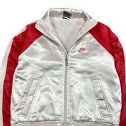 NIKE Vintage 00s y2k White Red    Polyester Track  Jacket Men's Small