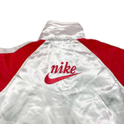NIKE Vintage 00s y2k White Red    Polyester Track  Jacket Men's Small