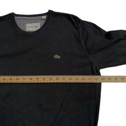 LACOSTE Black   Cotton Crewneck  Knitwear Sweater Men's Large