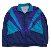 Vintage 90s Retro Blue    Polyester Windbreaker  Jacket Men's Large