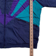 Vintage 90s Retro Blue    Polyester Windbreaker  Jacket Men's Large