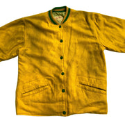 Kandel Yellow USA    Polyester Baseball Varsity Jacket Men's Small