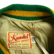 Kandel Yellow USA    Polyester Baseball Varsity Jacket Men's Small