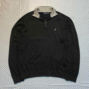 Black Nautica Quarter zip up Sweater Men's Large